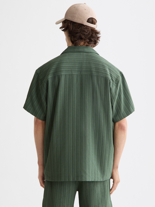 striped short-sleeved shirt