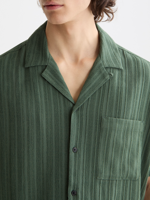 striped short-sleeved shirt