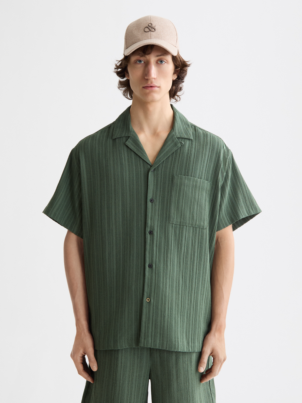 striped short sleeve shirt