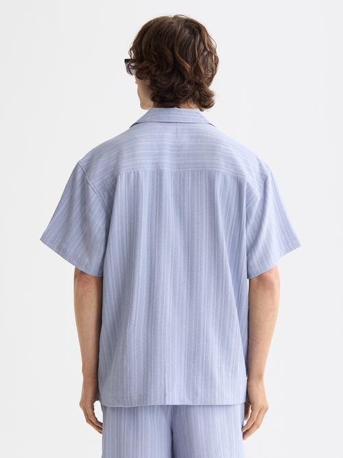 striped short-sleeved shirt