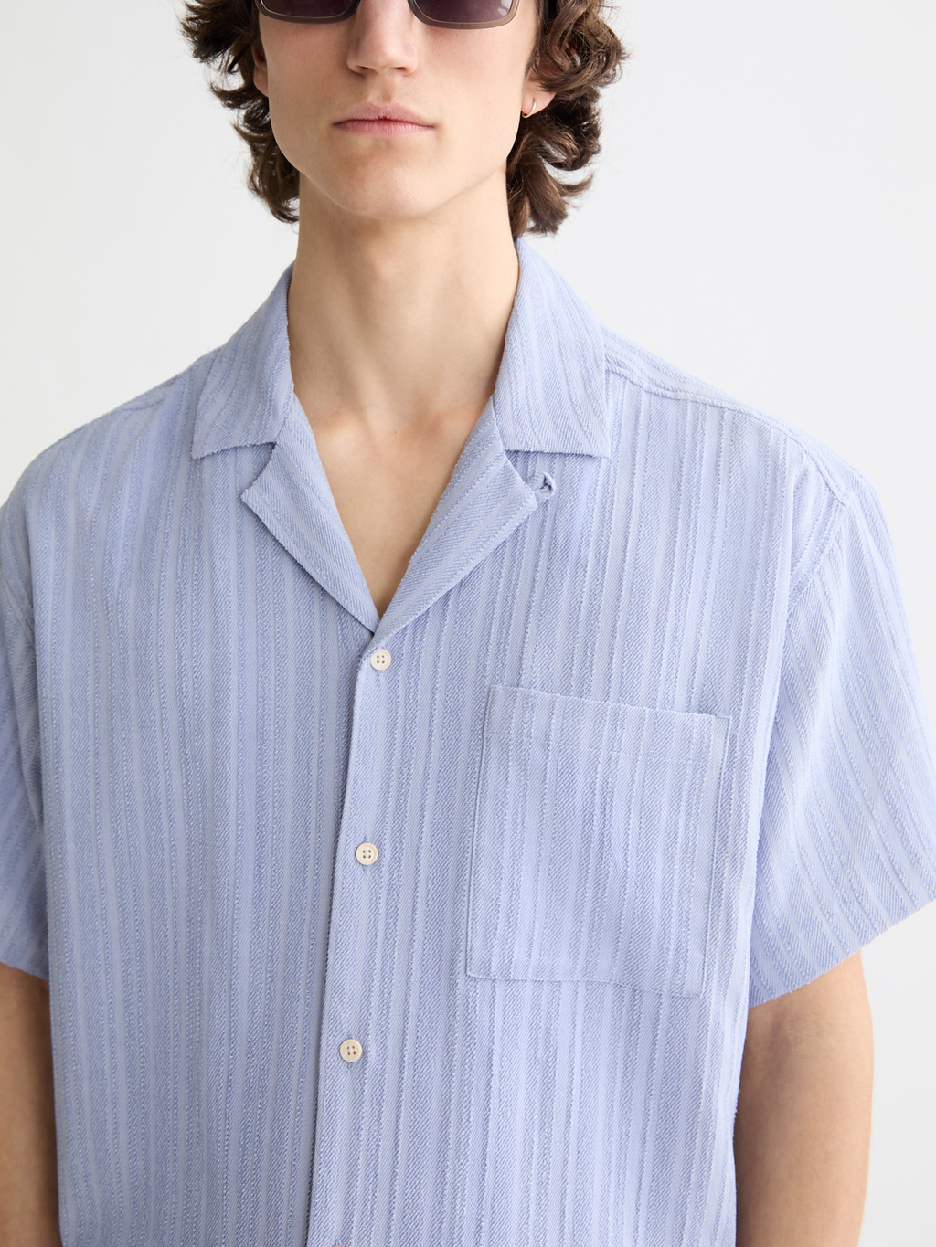 striped short sleeve shirt