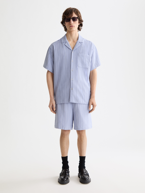 striped short-sleeved shirt