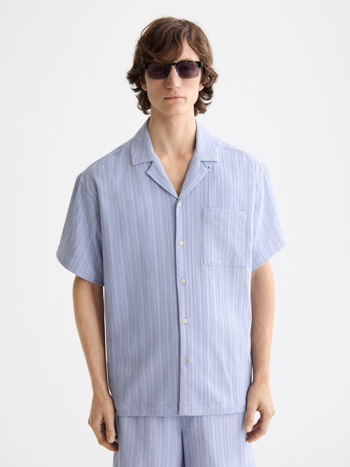 striped short-sleeved shirt