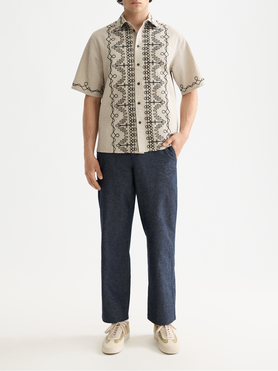Embroidered short sleeve shirt – Scotch & Soda Amsterdam