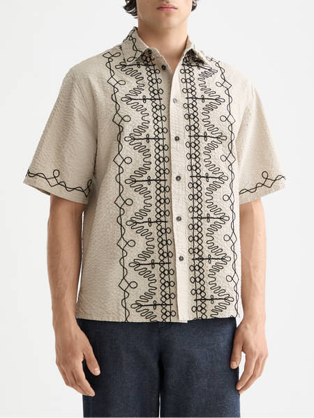 Embroidered short sleeve shirt – Scotch & Soda Amsterdam Embroidered short sleeve shirt – Scotch & Soda Amsterdam