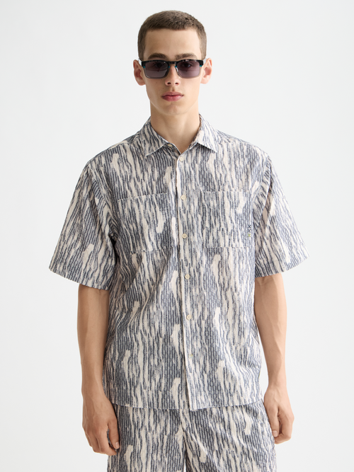 Jacquard short-sleeved shirt