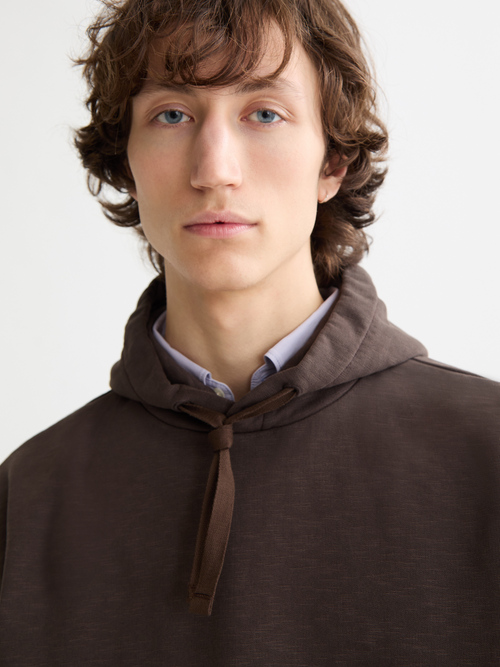 Seasonal core - 3 crosses garment-dyed hoodie