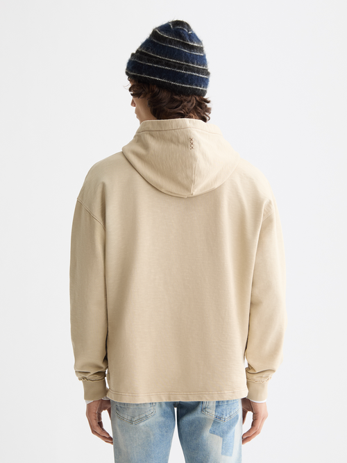 Seasonal core - 3 crosses garment-dyed hoodie