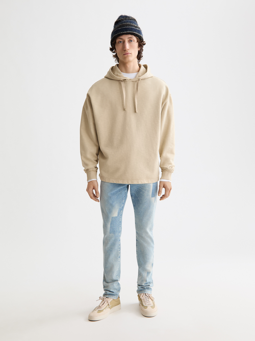 Seasonal core - 3 crosses garment-dyed hoodie
