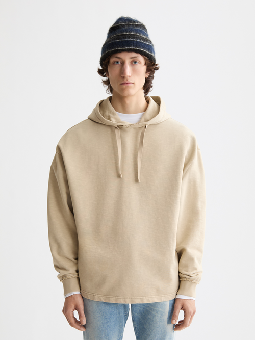 Seasonal core - 3 crosses garment-dyed hoodie