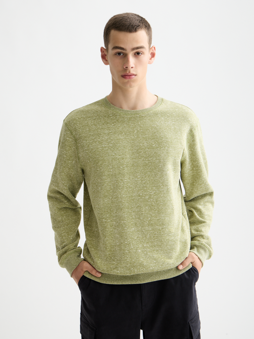 Melange Crew Neck Sweatshirt