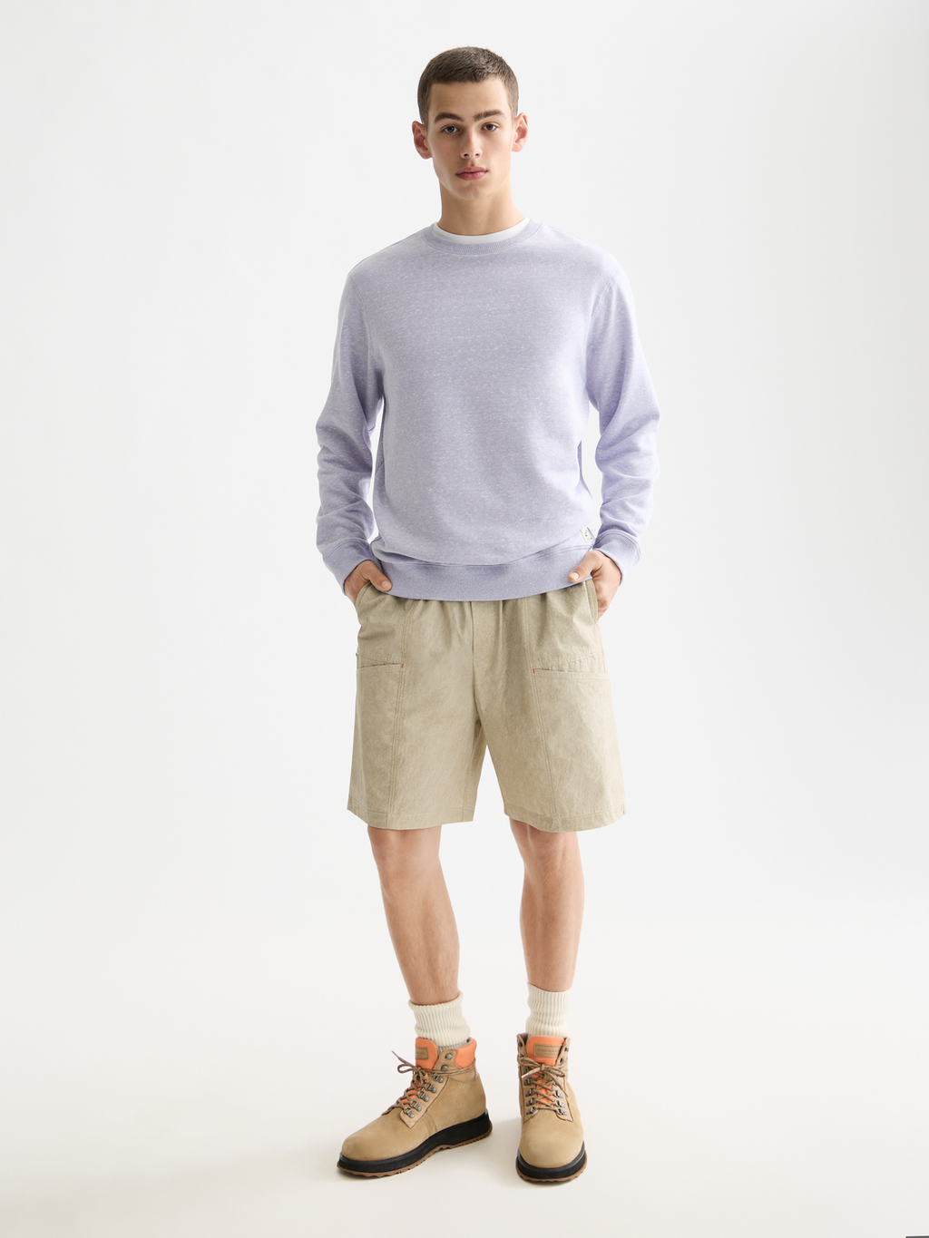Melange Crew Neck Sweatshirt
