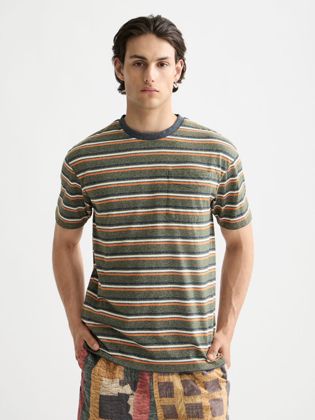 Relaxed Yarn Dye Stripe T-shirt