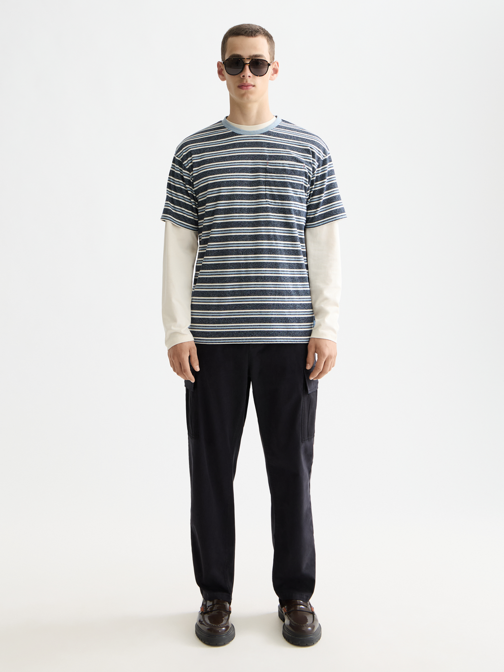 Relaxed Yarn Dye Stripe T-shirt