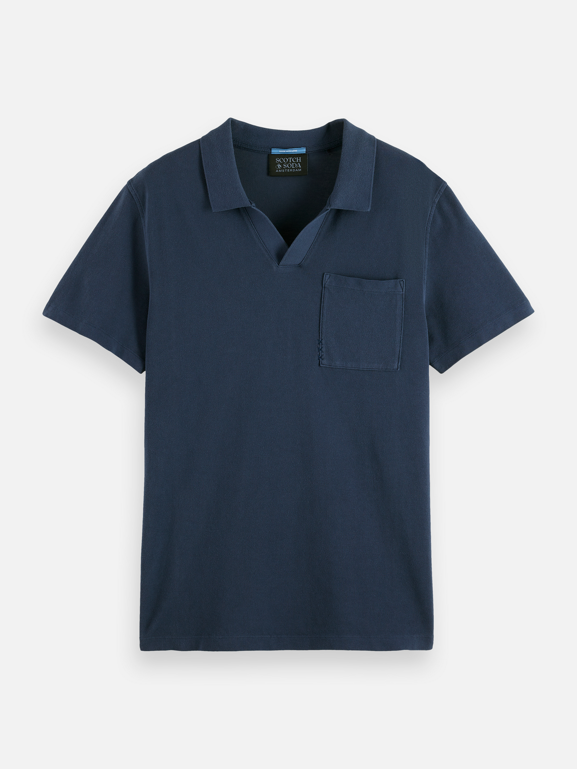 Garment-dyed pique relaxed polo