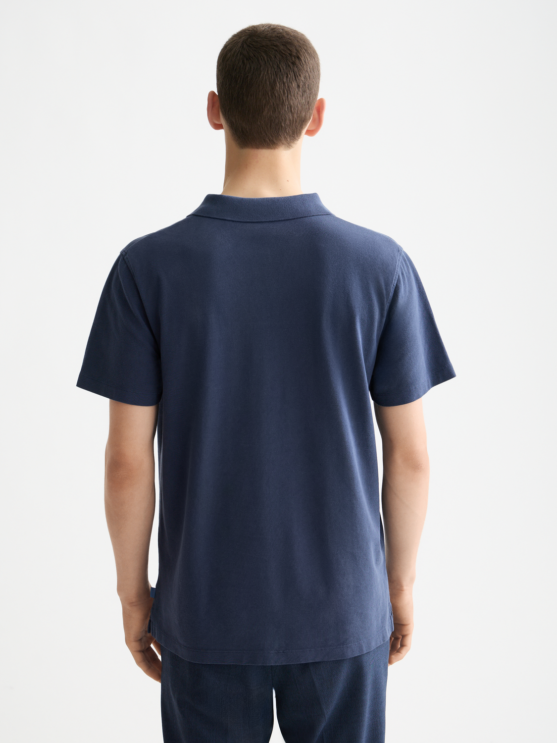 Garment-dyed pique relaxed polo