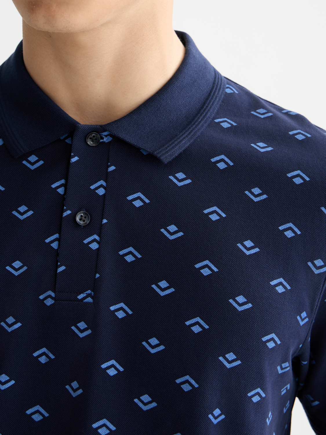 print jersey regular polo