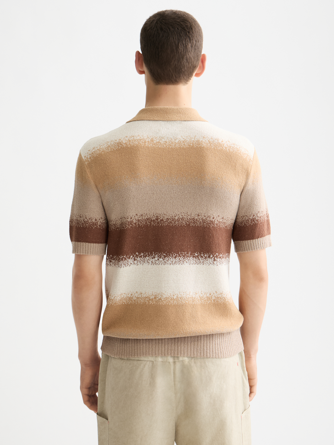 Knitted degrade polo