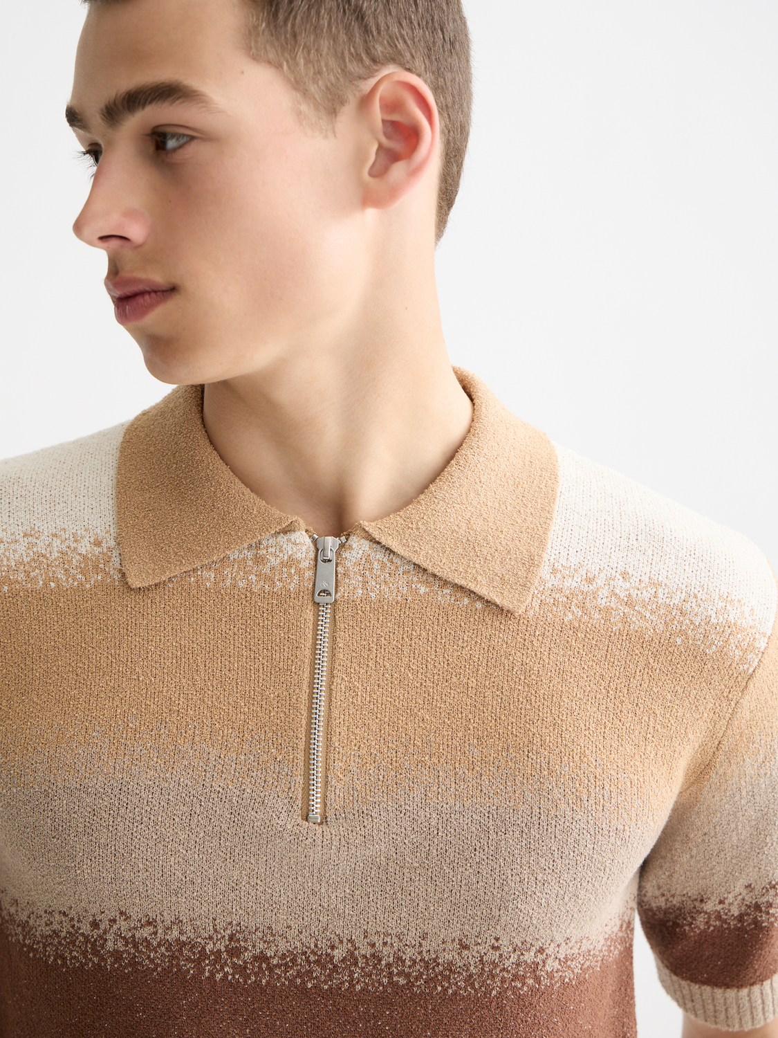 Knitted degrade polo
