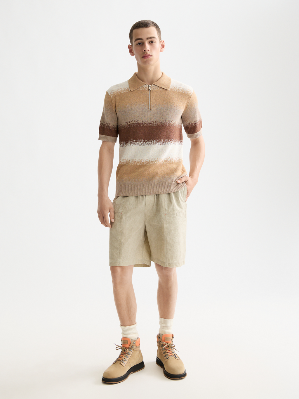 Knitted degrade polo