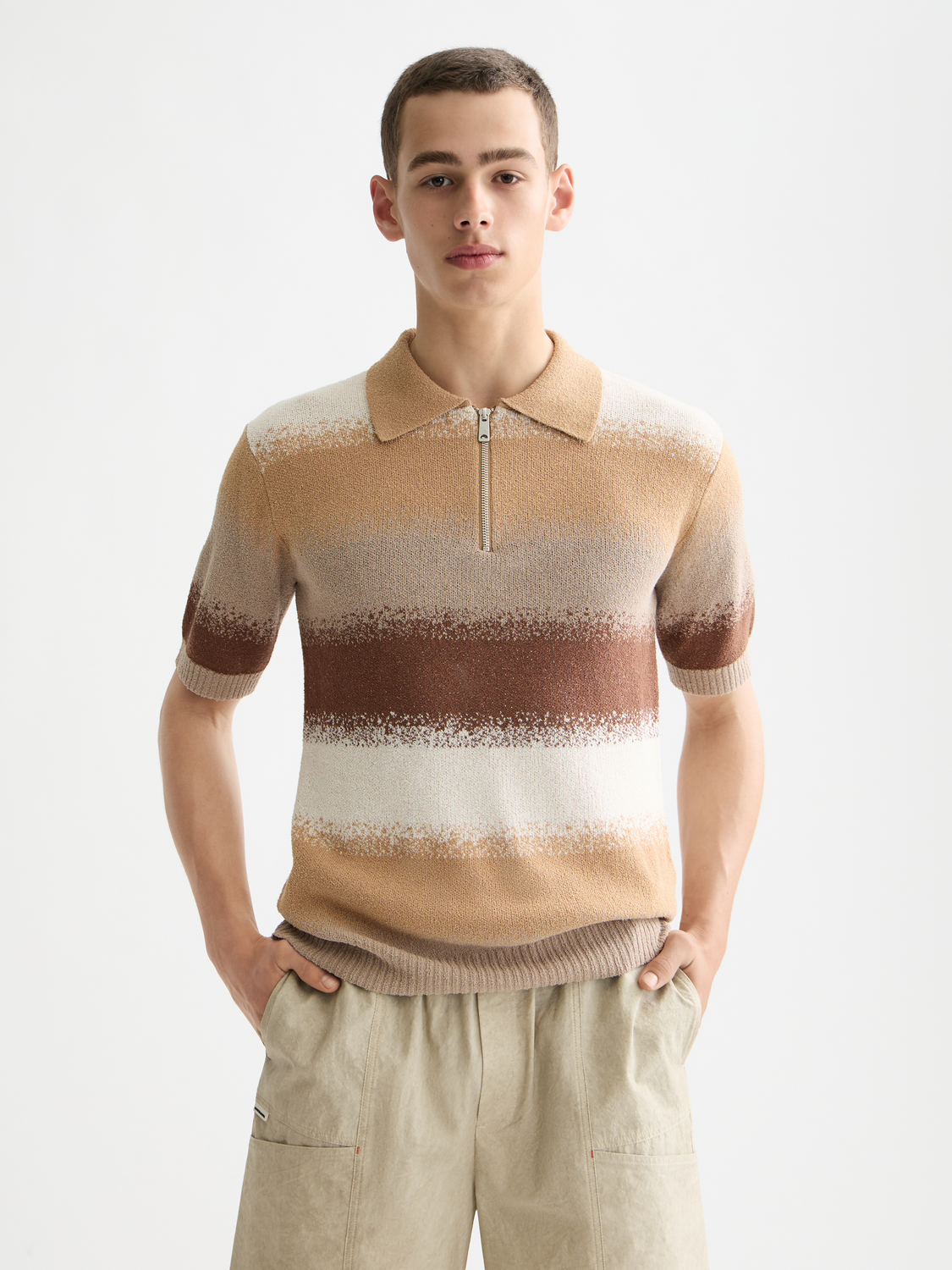 Knitted degrade polo