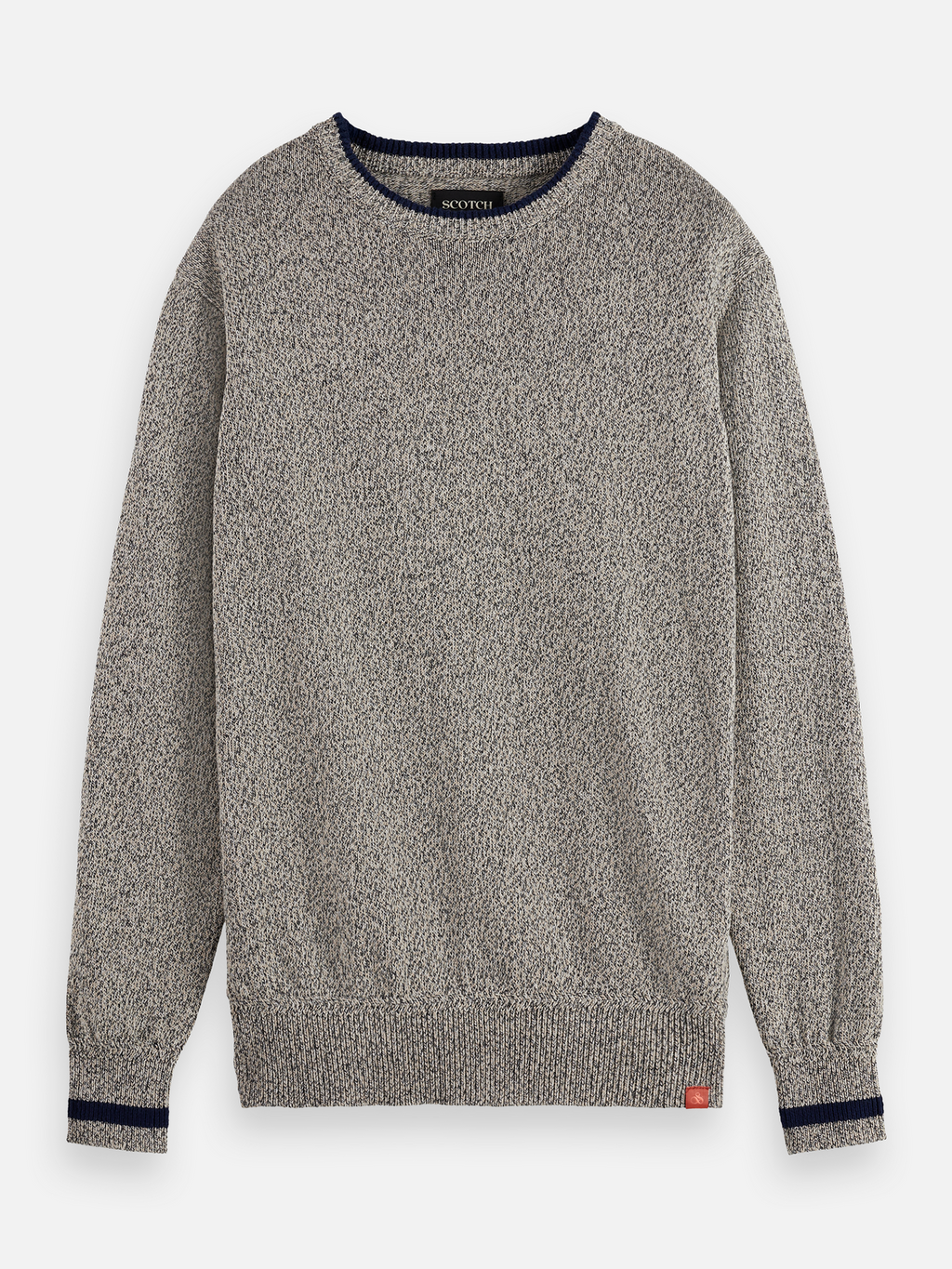 Melange regular crew neck