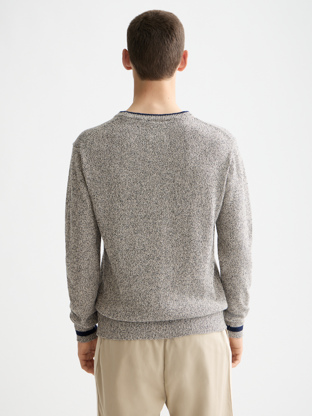 Melange regular crew neck