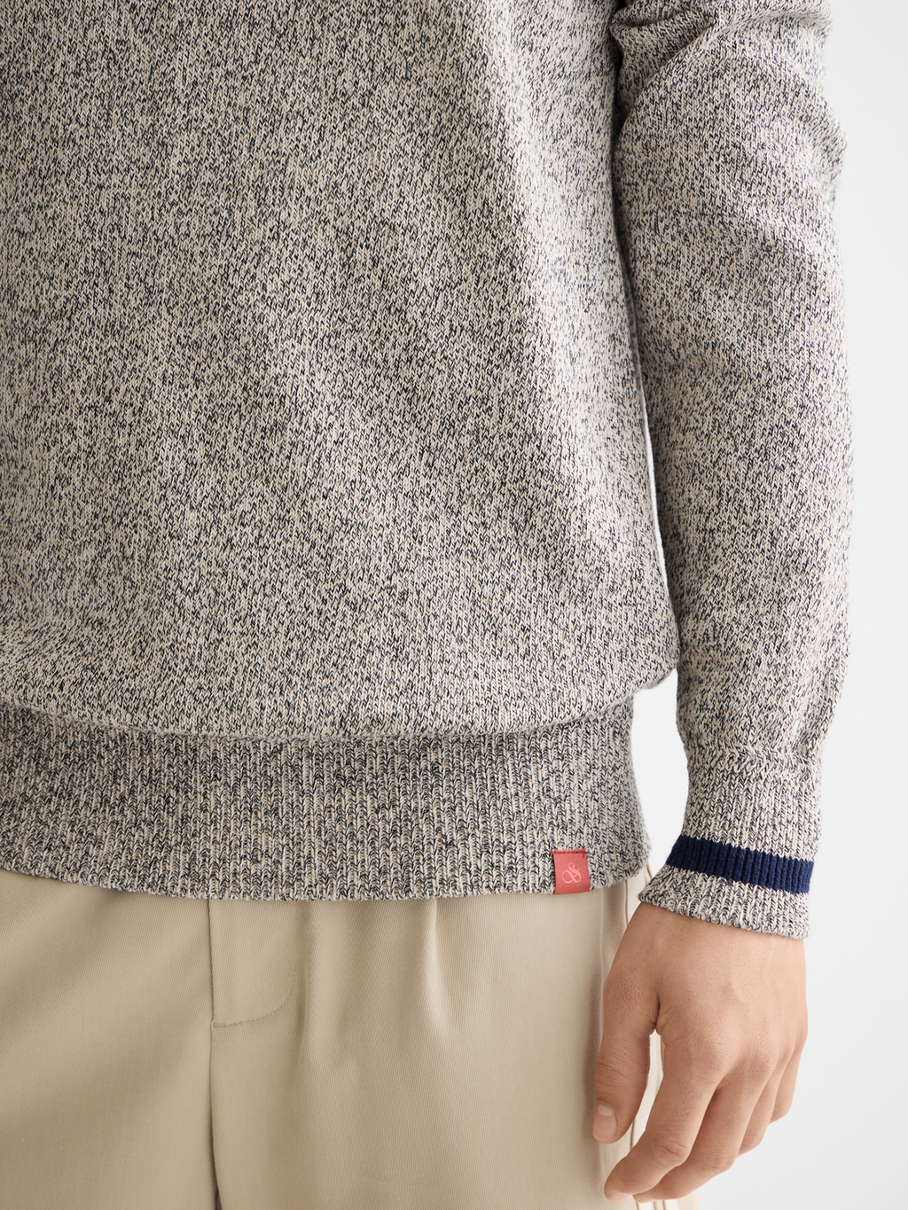 Melange regular crew neck