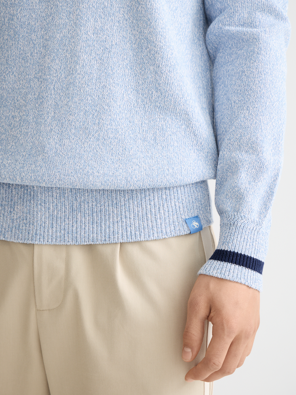 Melange regular crew neck