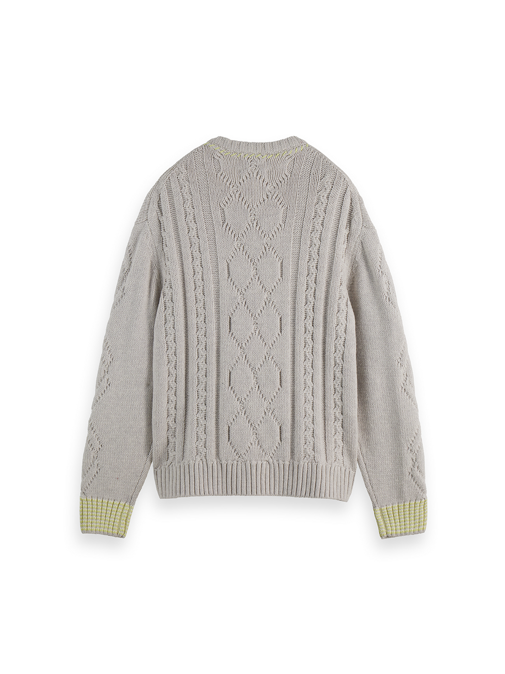 V-Neck chunky cable loose pullover