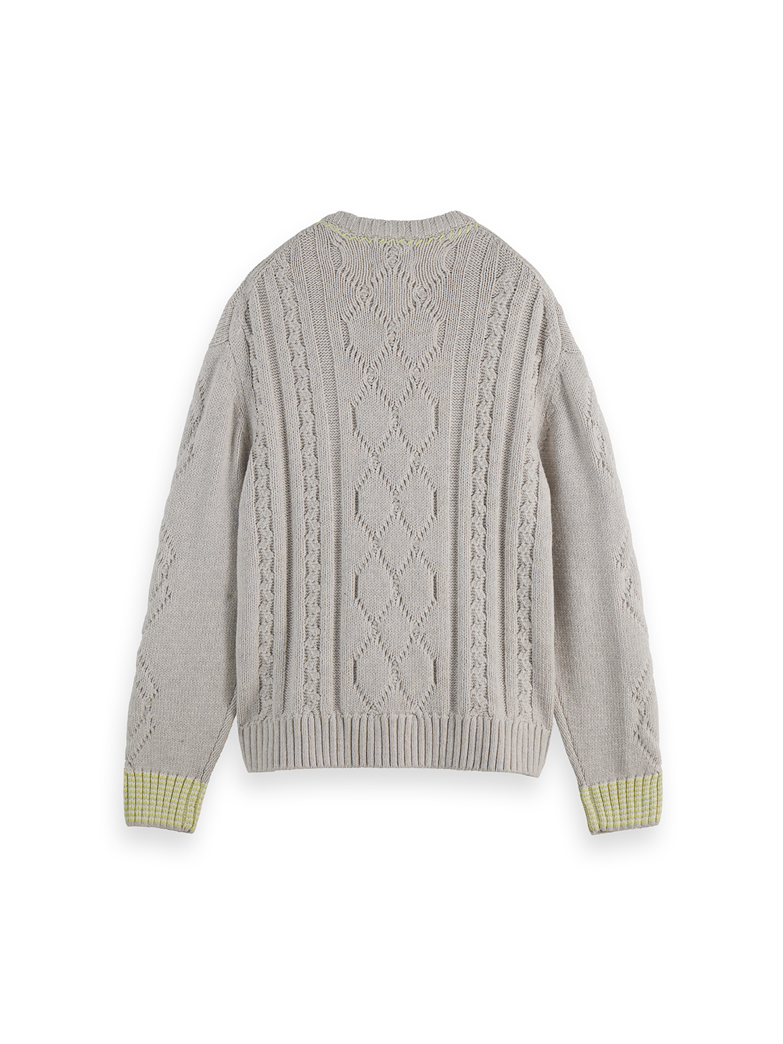 V-Neck chunky cable loose pullover