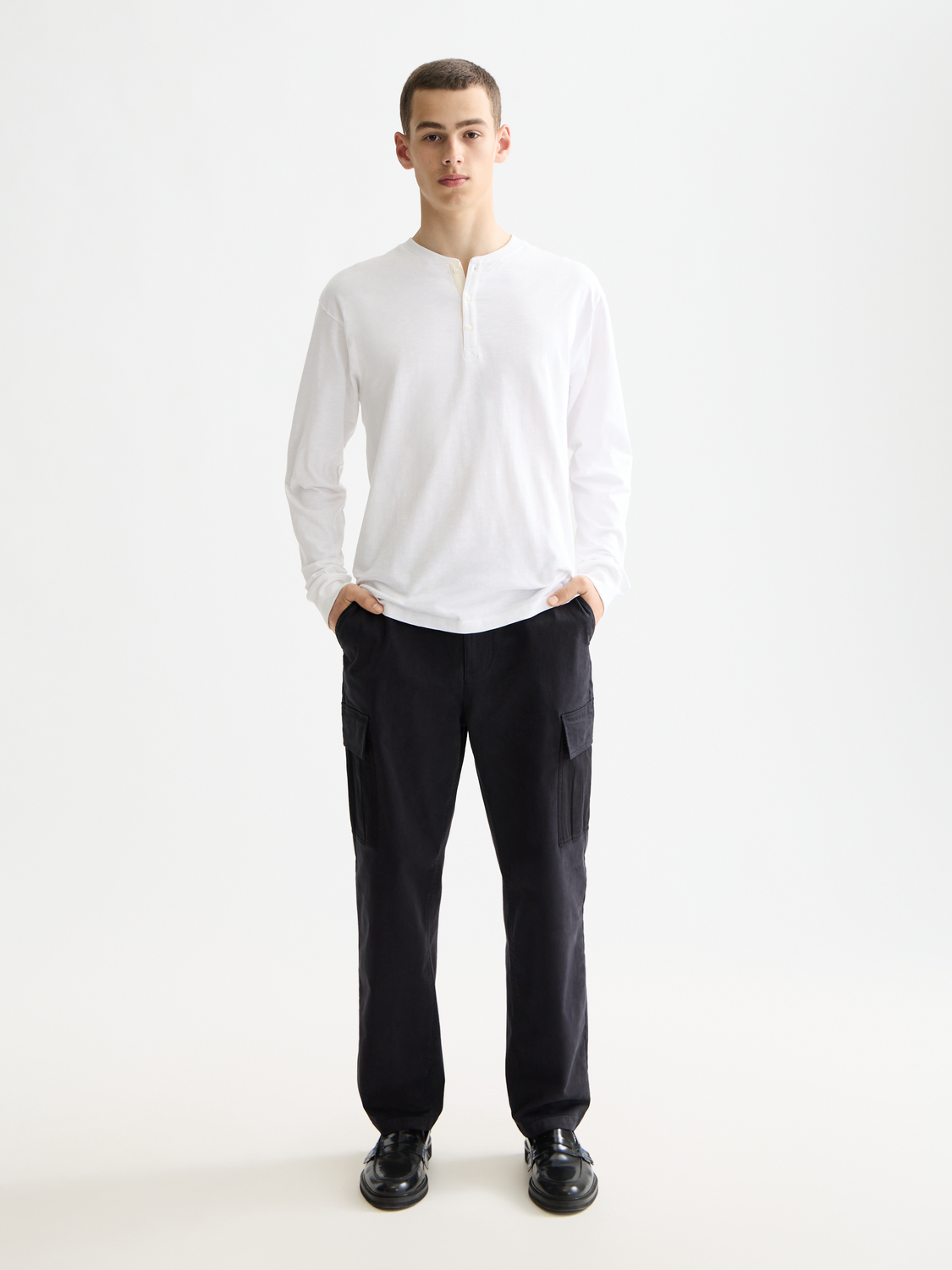 Slub Henley Long Sleeve