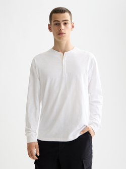 Slub Henley T-shirt LS