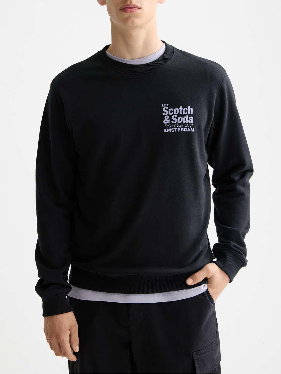 Pull Scotch & Soda Left Chest Artwork Hommes Pull Scotch & Soda Left Chest Artwork Hommes