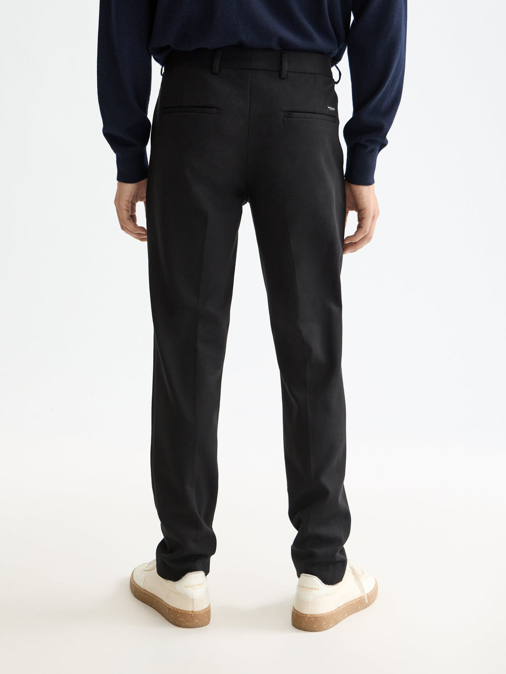 Mott tailored knitted yarn dyed chino - BLACK