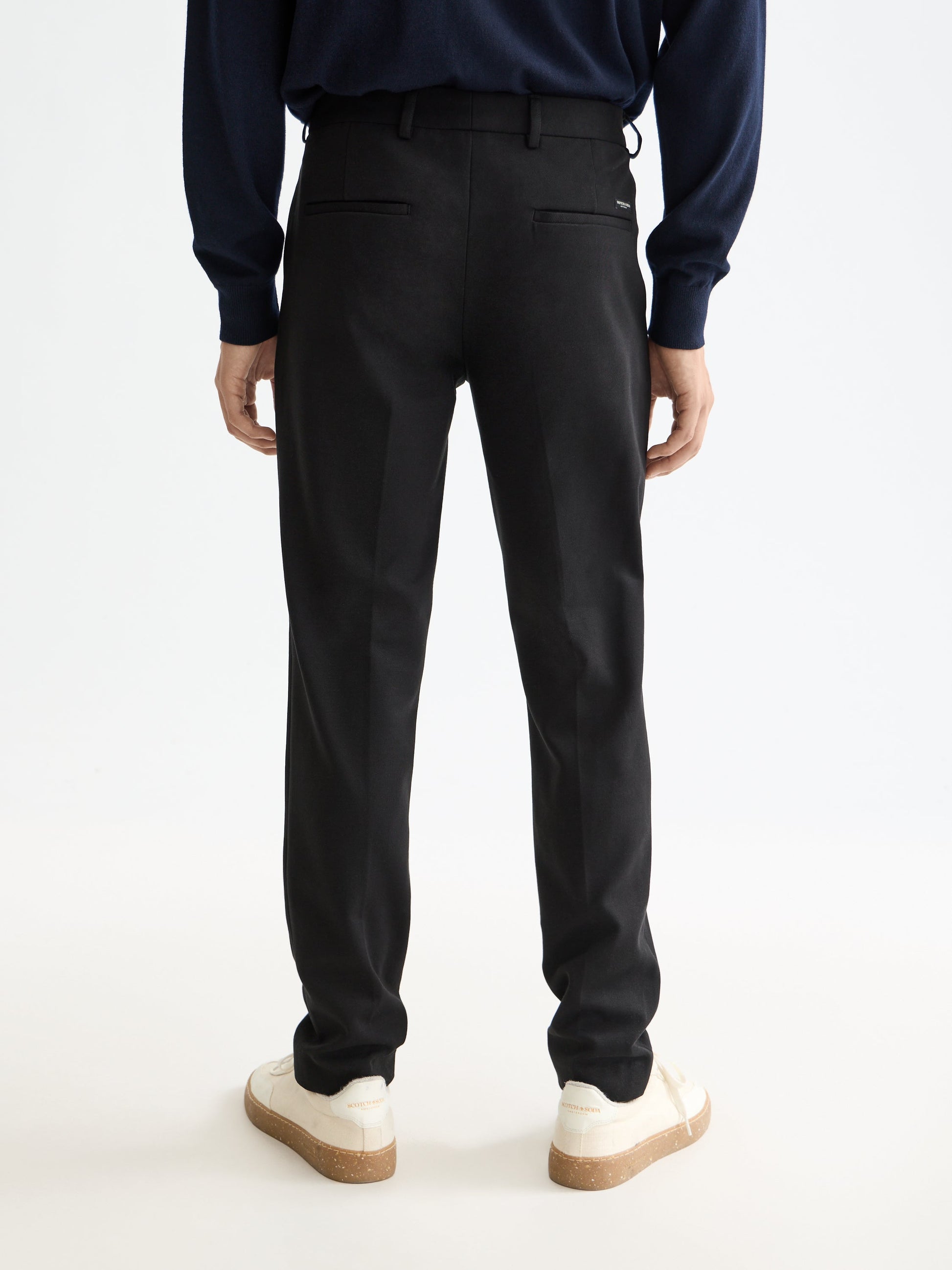 Mott tailored knitted yarn dyed chino - BLACK