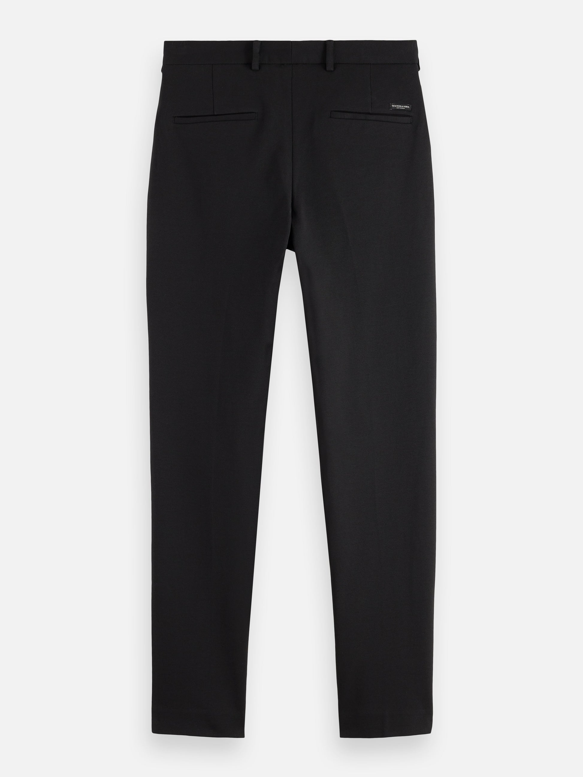 Mott tailored knitted yarn dyed chino - BLACK