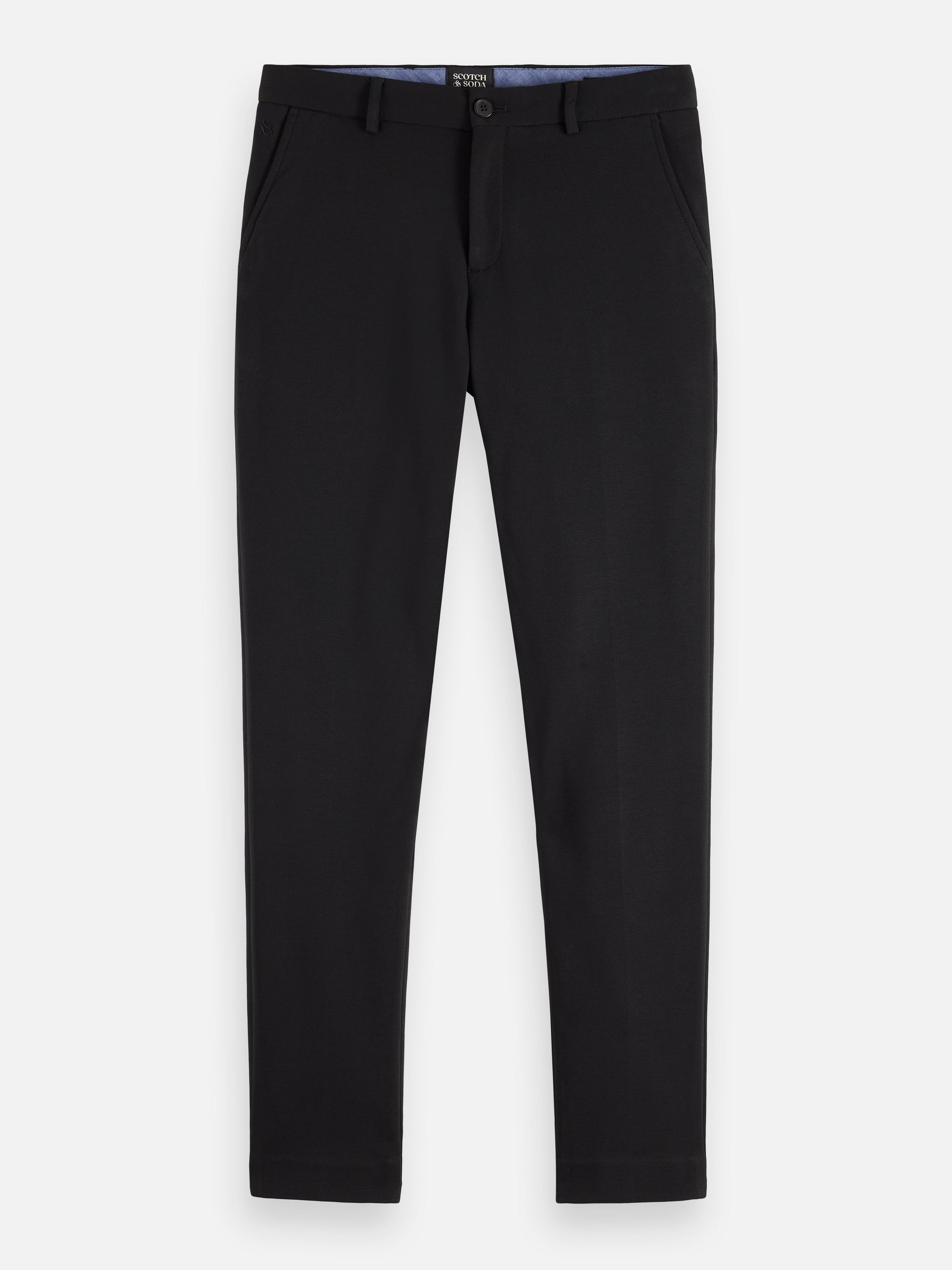 Mott tailored knitted yarn dyed chino - BLACK