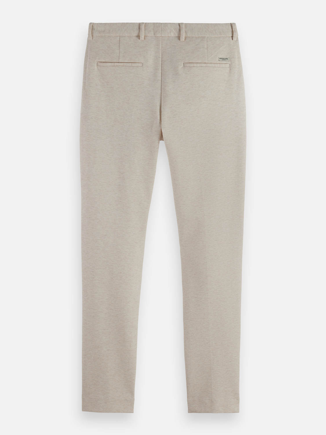 Mott tailored knitted yarn dyed chino - OFF WHITE MELANGE