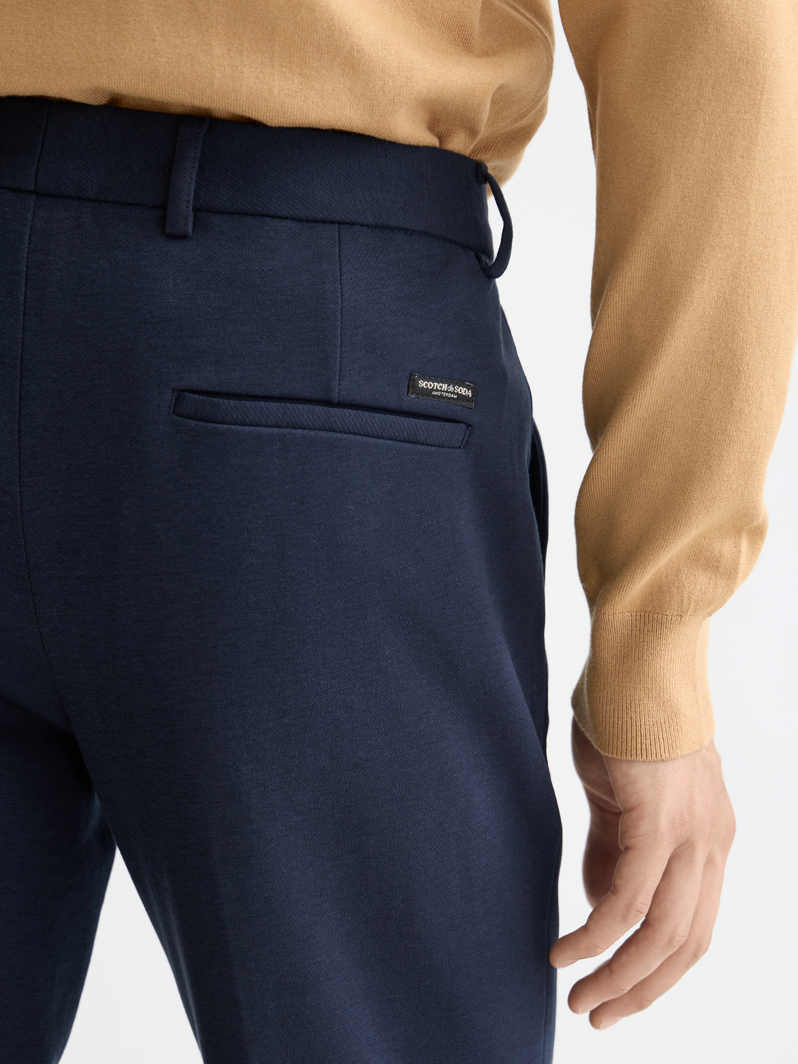 Mott tailored knitted yarn dyed chino - NIGHT
