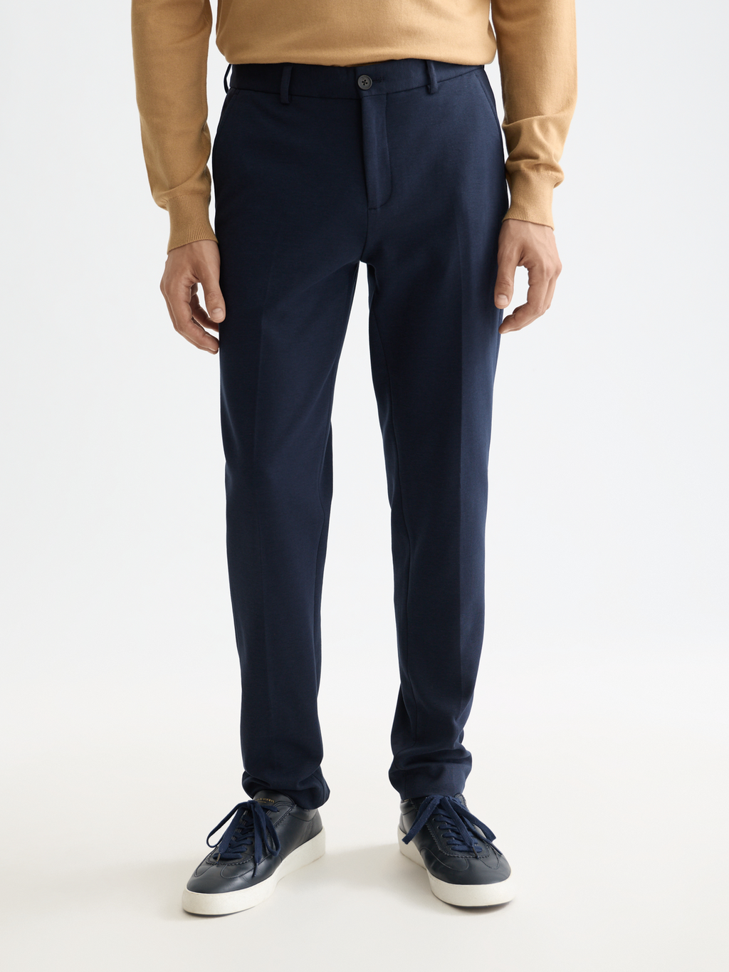 Mott tailored knitted yarn dyed chino - NIGHT
