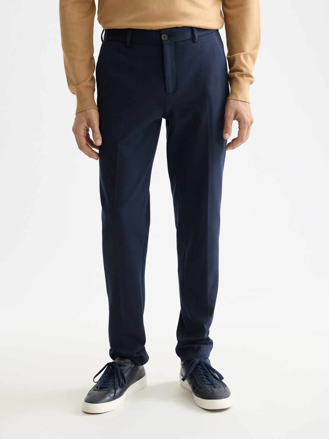 Mott tailored knitted yarn dyed chino - NIGHT