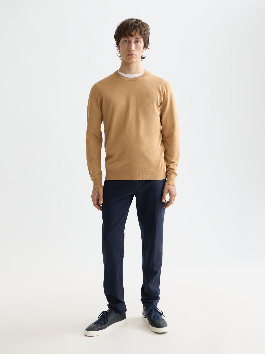 Mott tailored knitted yarn dyed chino - NIGHT