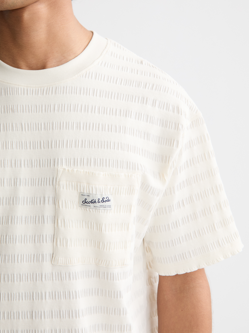 horizonal textured t-shirt
