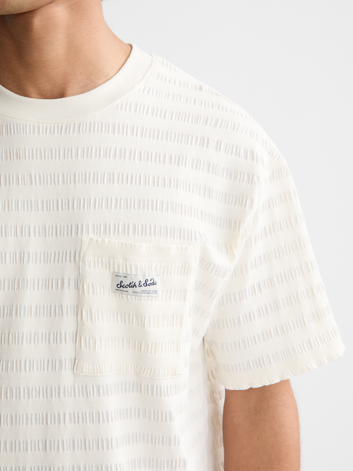 horizonal textured t-shirt