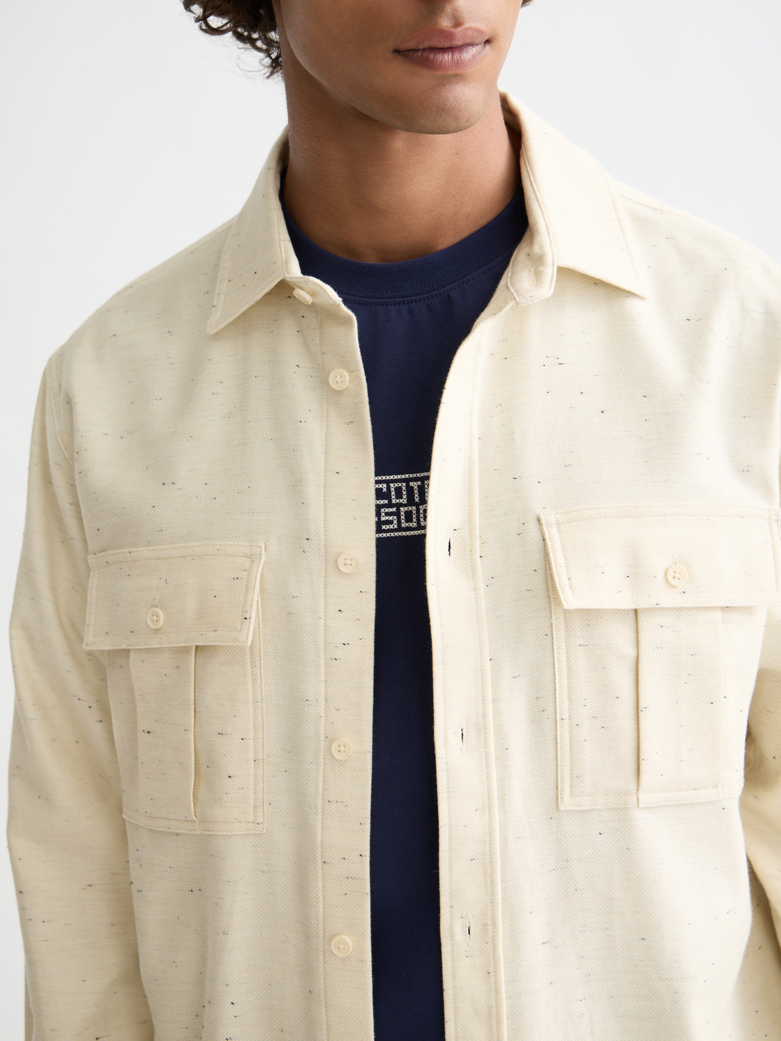 Melange relaxed shirt
