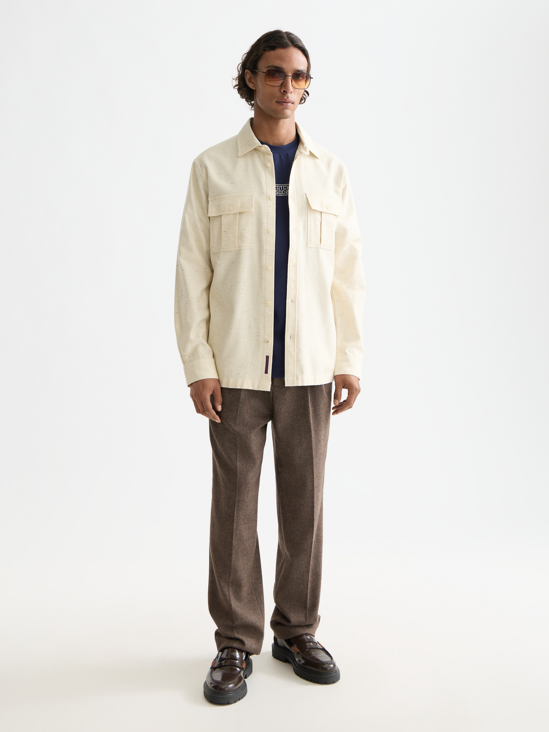 Melange relaxed shirt
