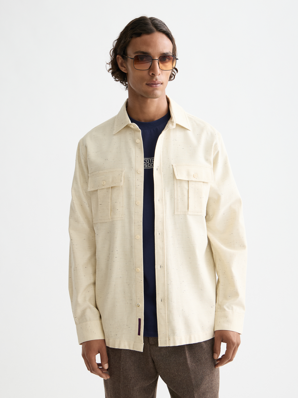 Melange relaxed shirt
