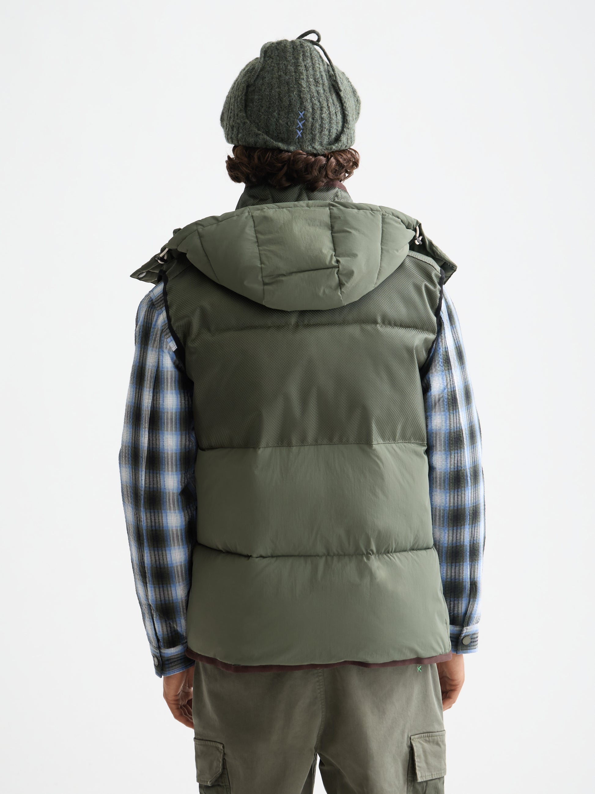 Hooded puffer vest