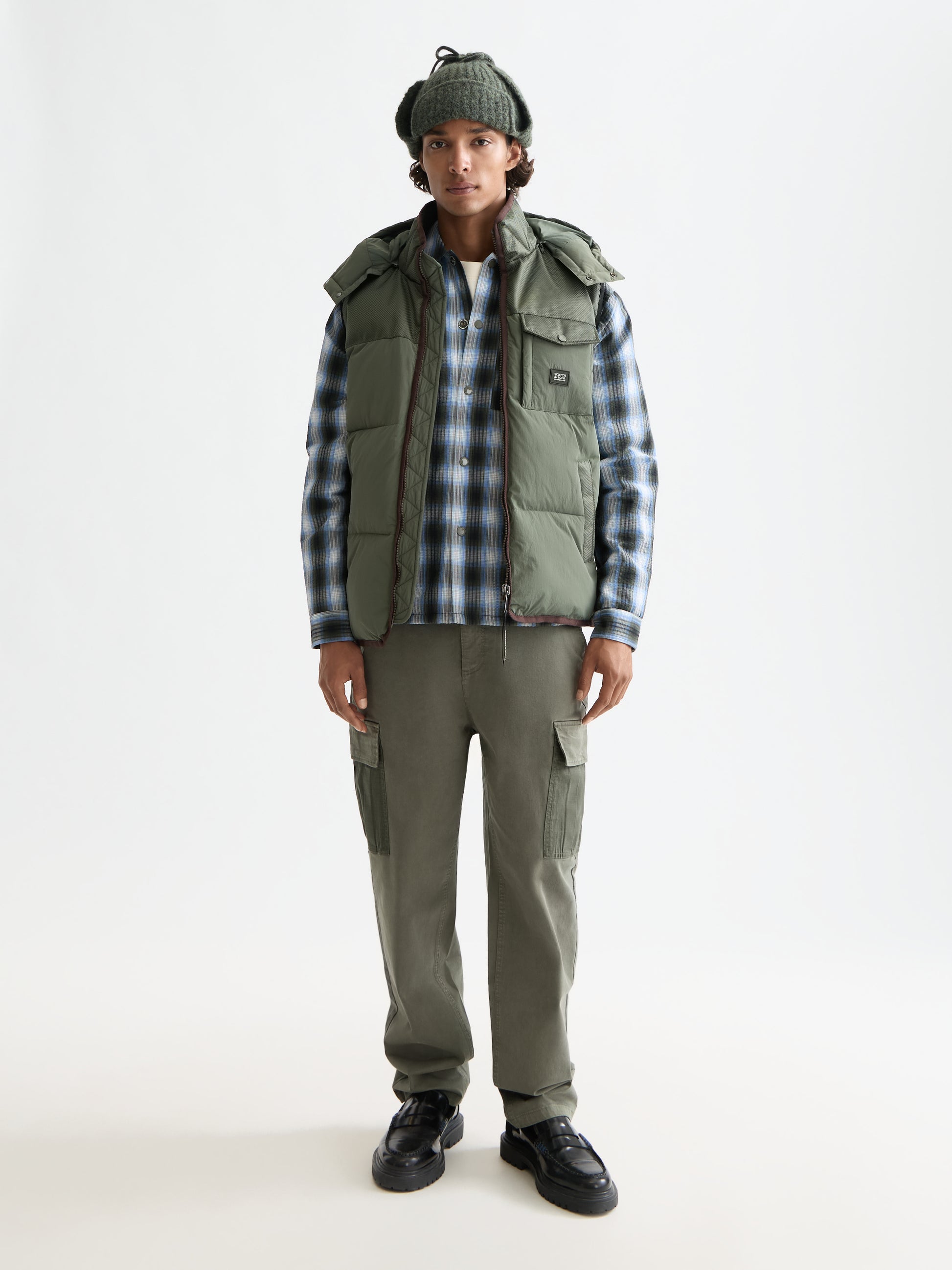 Hooded puffer vest